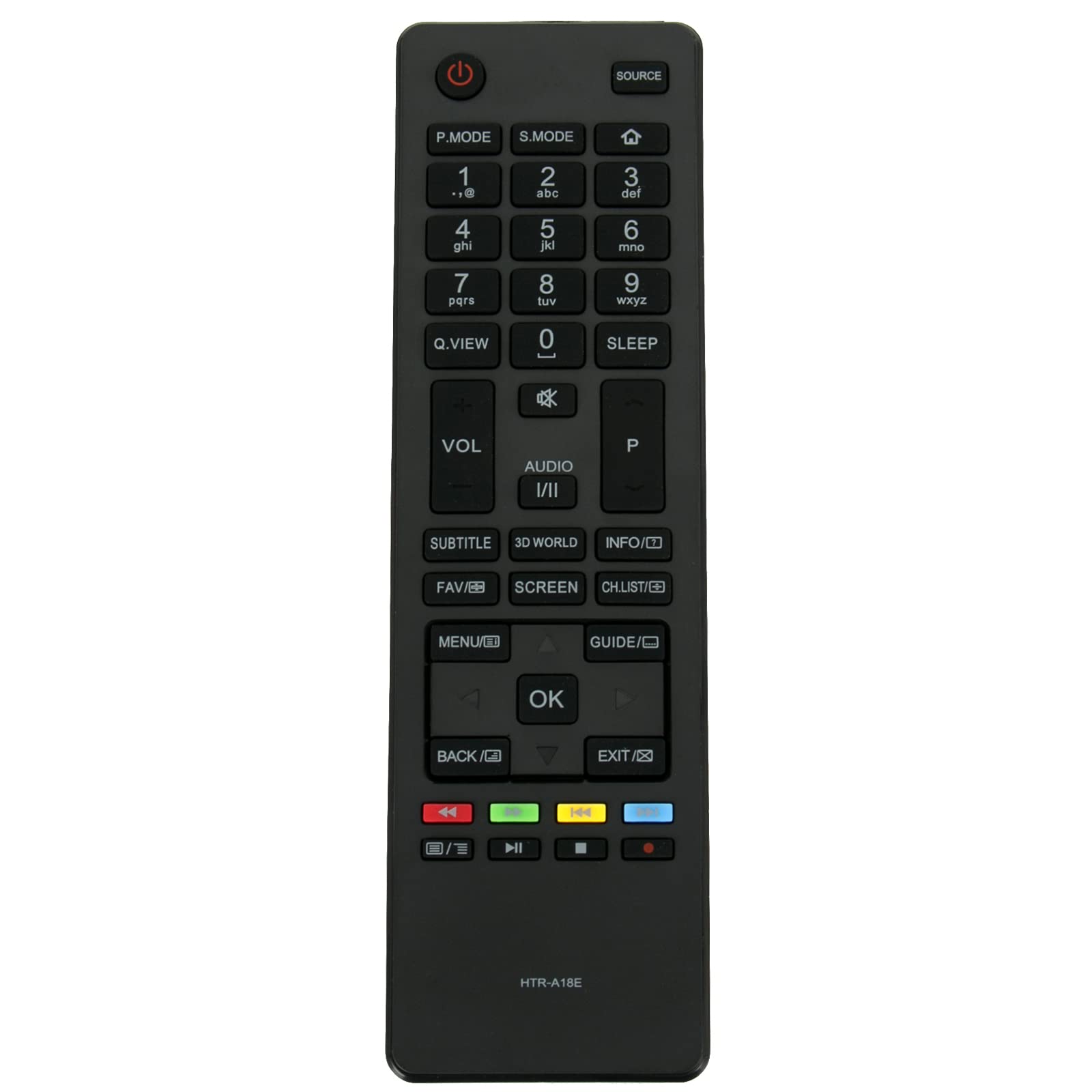 AULCMEET HTR-A18E Replacement Remote Control fit for Haier LCD TV LE22M600CF LE24M600C LE24M600CF LE28M600C LE32M600C LE40B8000TF LE42U6500A LE28M500C LE32B7000C LE40B7000CF LE40B650CF LE46M600C