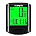ENGREPO Bike Computer, Wireless Bicycle Speedometer, Multi Function Waterproof Cycling Odometer with Large LCD Screen Display（Black)