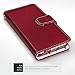 iPhone 7 Case - Terrapin iPhone 7 Wallet - Beautiful Floral Women's Case Folio Flip - Card Slots - Money Pocket - Wristlet - Red with Cute Floral Interior
