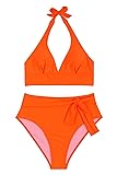 Women's 2 Pieces Plus Size Swimwear High Waist