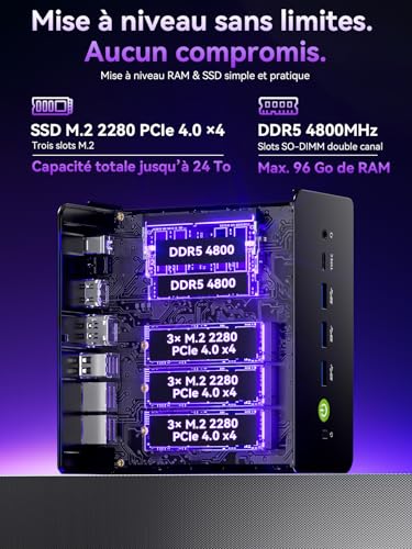 GMKtec K15 AI Mini PC Oculink with Intel Core Ultra 5 125U Processor, Barebones No RAM/SSD/OS, Desktop AI Boost, 3X M.2 2280 Storage Expansion, Dual NIC 2.5GbE, HDMI 2.1, USB4