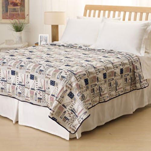 Ashley Cooper Sunday Sailing Print Quilt - Full/Queen Size