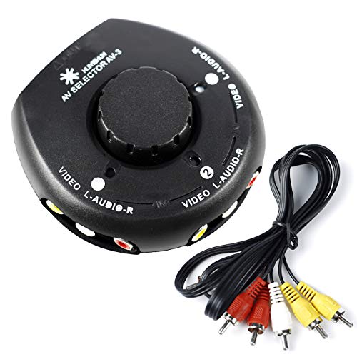 HONONJO AV SWITCHER 3 Ways in 1 Out Converter Video Audio Selector TV AV3 AV-3 3 Ports in 1 Port Out