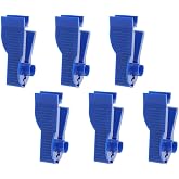 COHEALI 6pcs Dialysis Bag Clamp Catheter Tube Clamp Peritoneal Dialysis Fixator Tubing Closure Clip Foley Catheter Stabilization Device Blue