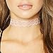 Tpocean Pink Lace Choker Necklace Set Gothic Floral Tattoo Thick Choker Necklace for Women Girls 90s 7 PCS