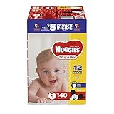 HUGGIES Snug & Dry Diapers, Size 2, 140 Count, GIGA JR PACK (Packaging May Vary)