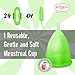 Blossom Menstrual Cup, Say No to Tampons | Get Blossom Cups for Menstrual Days| Period Cup, Reusable Menstrual Cup, Silicone Cup (Small Menstrual Cup, Green)