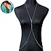 Sexy Sparkles Bikini Beach Crossover Harness Necklace Waist Belly Body Chain Jewelry Women