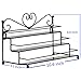 AISHN Nail Polish Rack with Metal Heart Design, 3 Tiers Nail Polish Storage Display Makeup Organizer Shelf Case