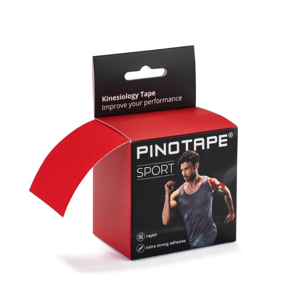 Pinotape Sport Red Kinesiology Tape 5 cm x 5 m (Red)