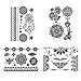 COKOHAPPY 4 Sheets Black Lace Wedding Dream Cathcher Mandala Lotus Crown Look Real Flash Temporary Tattoo