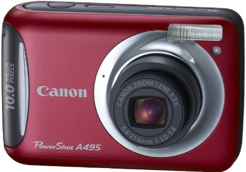 Canon Digital Camera PowerShot A495 (Red) PSA495(RE) - International Version Canon Digital Camera PowerShot A495 (Red) PSA495(RE) - International Version
