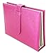 Yerwal Earrings Organizer Book-Portable Stud Hook Dangly Earring Holder-Pu Leather Earring Storage Case-42 Pairs-Rose Red