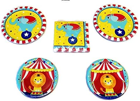 Circus Party Happy Birthday 9" Party Plates (16) 7" Plates (16) Napkins (16) Party Bundle