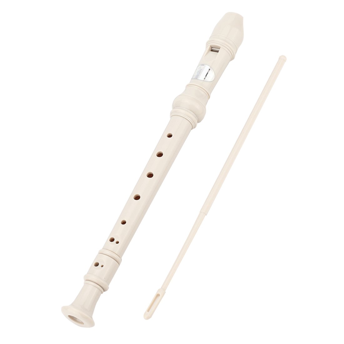 8Bees Soprano Recorder Descant Recorder Basic Musical Instrument for School (White)