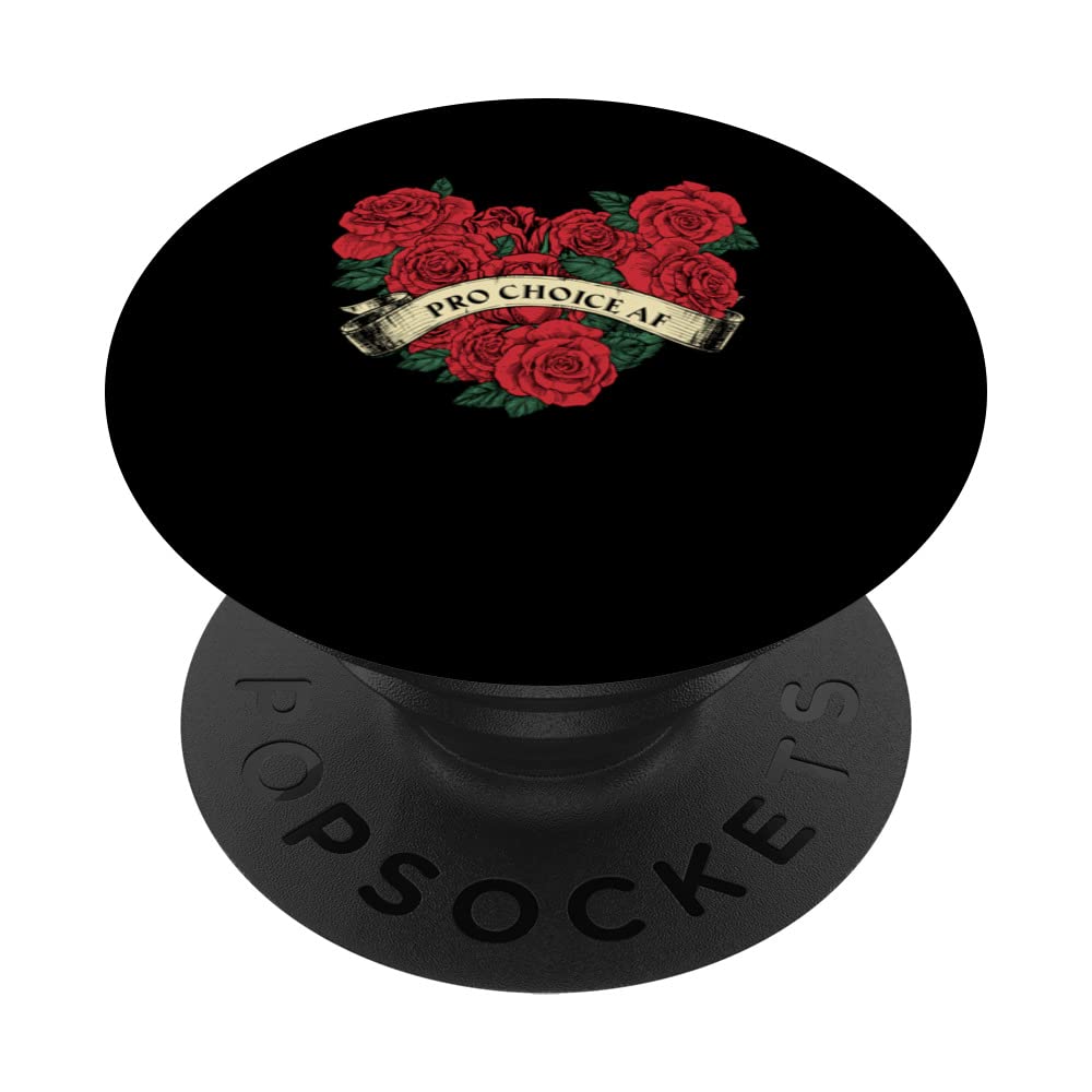 Pro-Choice AF Reproductive Rights Red Roses PopSockets Swappable PopGrip