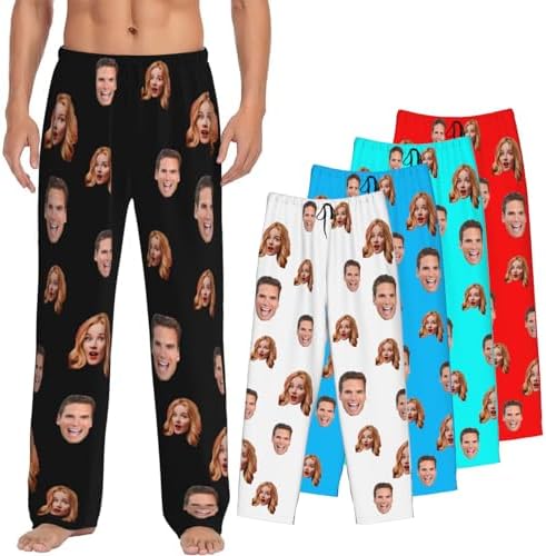 Amazon.com: AIFLM Personalized Pajamas Pants For Men Custom Pajama