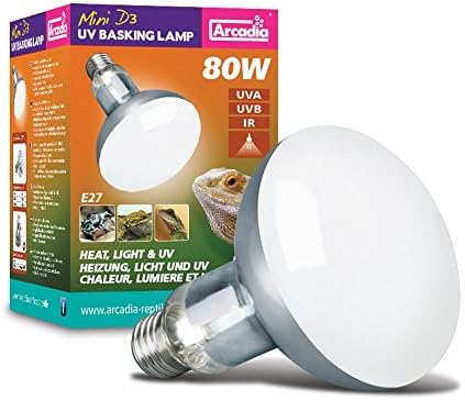 Arcadia Products D3 UVB Basking Lamp (80 Watt) (Metal)