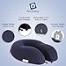 Neckstasy - 4 in 1 Bundle - Memory Foam Travel Neck Pillow with Carry Bag, Earplugs and Eye Mask, Navy Blue