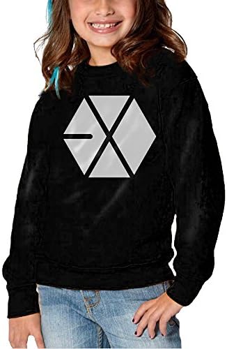 HNJK Kpop EXO Logo Youth Soft And Cozy Crewneck Tee 5-6 Toddler