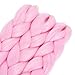 CCmargue Jumbo Braiding Hair 3pcs Pink Kanekalon Braids Hair Pure Color Ombre Braiding hair (3pcs, pink)