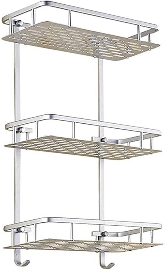 SFDFD Cuarto de baño de Aluminio del Espacio 3 Capas Estantes Estantes