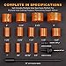 Bi-Metal Hole Saw Kit, 16-Piece 3/4 Inch To 3 Inch Heavy Duty Steel Corn Hole Drilling Cutter Set with Drill Bit Adapter & Extension for Cutting Wood, Plastic, Aluminum, Metal Stainless Steel（SILIVN）