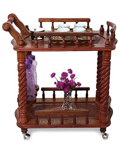 Shilpi Wooden Service Trolley / Bar Trolley / Kitchen Trolley