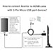 Micro USB to HDMI Adapter Android Devices, 6 feet Male to Male Cable +Micro 5pin to 11pin Adapter Samsung Galaxy S2, S3, S4, S5, Note 2, Note 3, Note Edge (NOT Galaxy S6 S7 S7 Edge, S8)