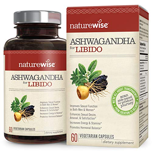 NatureWise Ashwagandha for Libido | KSM 66 Organic Ashwagandha + Maca, Ginseng, Shilajit, Muira Puama for Sexual Health, Energy & Hormonal Balance (⬇ Watch Product Video in Images) 60 Capsules NatureWise Ashwagandha for Libido | KSM 66 Organic Ashwagandha + Maca, Ginseng, Shilajit, Muira Puama for Sexual Health, Energy & Hormonal Balance (⬇ Watch Product Video in Images) 60 Capsules