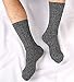 Men Winter Socks Knit Wool Blend Warm Crew Sock Dress Causal Cotton Socks for Man, 5 Pack