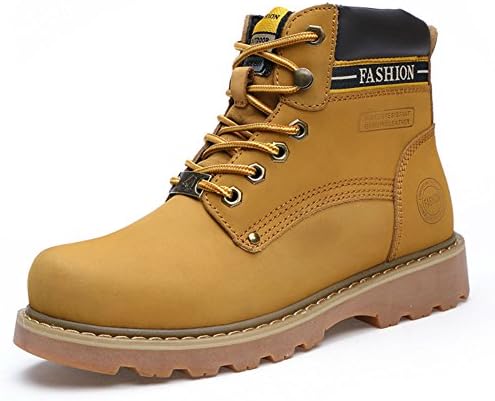 3c camel Men's Walking Hiking Breathable Leather Boots Waterproof Lightweight Outdoor Shoes
