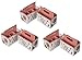 Utensil Holder - 6-Pack Multi-Purpose Silverware Cutlery Caddy Organizer with BBQ Design for Birthday Party, Holiday, Picnic, Paper, 7.7 x 7.2 x 4.5 Inches