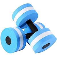 High-Density EVA-Foam Dumbbell,Aquatic Exercise Dumbells - Set of 2 - for Water Aerobics,Aqua Therapy, Pool Fitness, Water Ex