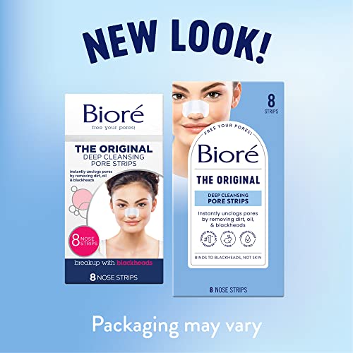 Biore Original, Deep Cleansing Pore Strips, Nose Strips for Blackhead Removal, with Instant Pore