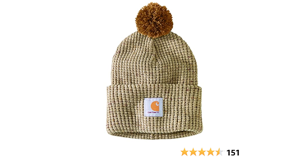 Carhartt womens Pom-pom Knit Beanie Hat 