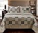 Greenland Home - GL-1304EMSK 3-Piece Oxford Quilt Set, King, Multicolor