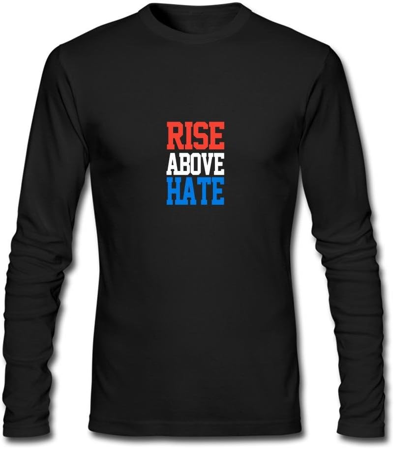 OWKJ Men's John Cena Rise Above Hate Wallpapers Free Long Sleeve T-shirt L ColorName