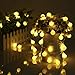 Battery Operated String Lights, B-right Outdoor Fairy Lights, 15ft 40 LEDs Waterproof Globe String Lights for Halloween, Christmas, Wedding, Bedroom, Patio and Party (Warm White, 8 Modes,Timer)