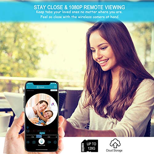 Security Camera WiFi IP Camera -1080P Home Wireless Baby/Pet Camera PORTOCAM 360° Fisheye Panoramic Camera with Motion Detection, Two-Way Audio, Night Vision and Remote Monitoring