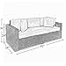 Abba Patio Outdoor 3-Seat Sofa Cover Waterproof Wicker/Rattan Lounge Porch Sofa Cover, 95-Inch