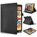 Lenovo Yoga tab 3 10 case, KuGi Multi-Angle Stand Slim-Book PU Leather Cover Case with Hand Strap&Card Holder for Lenovo Yoga tablet 3 10 tablet. (Black)