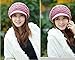HINDAWI Winter Hats for Women Girls Warm Wool Knit Snow Ski Skull Cap with Visor (Purple)