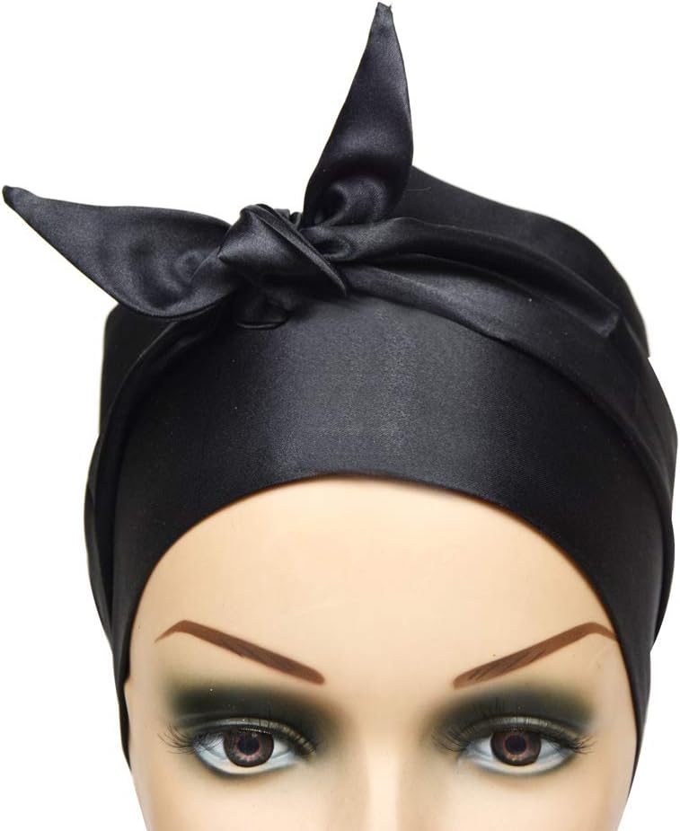 Satin Scarves for Wigs Grip Band Headband Soft Satin Laying Scarf for Lace Front Wigs Keep Wig Secured Headband for Yoga Makeup - Image 4
