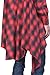 Coofandy Unisex Fashion Casual Long Sleeves Hipster Big-Tall Button up Plaid Shirt,Red,Small