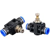 Yoebor 8mm OD Air Flow Control Valve Pneumatic Push to Connect Fitting 2pc