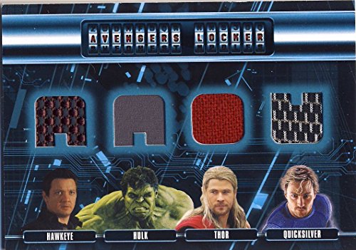 2015 Upper Deck UD Age of Ultron Trading Cards Avengers Locker Wardrobe/Costume Card AL4-HHTP Hawkeye Hulk Thor Quicksilver