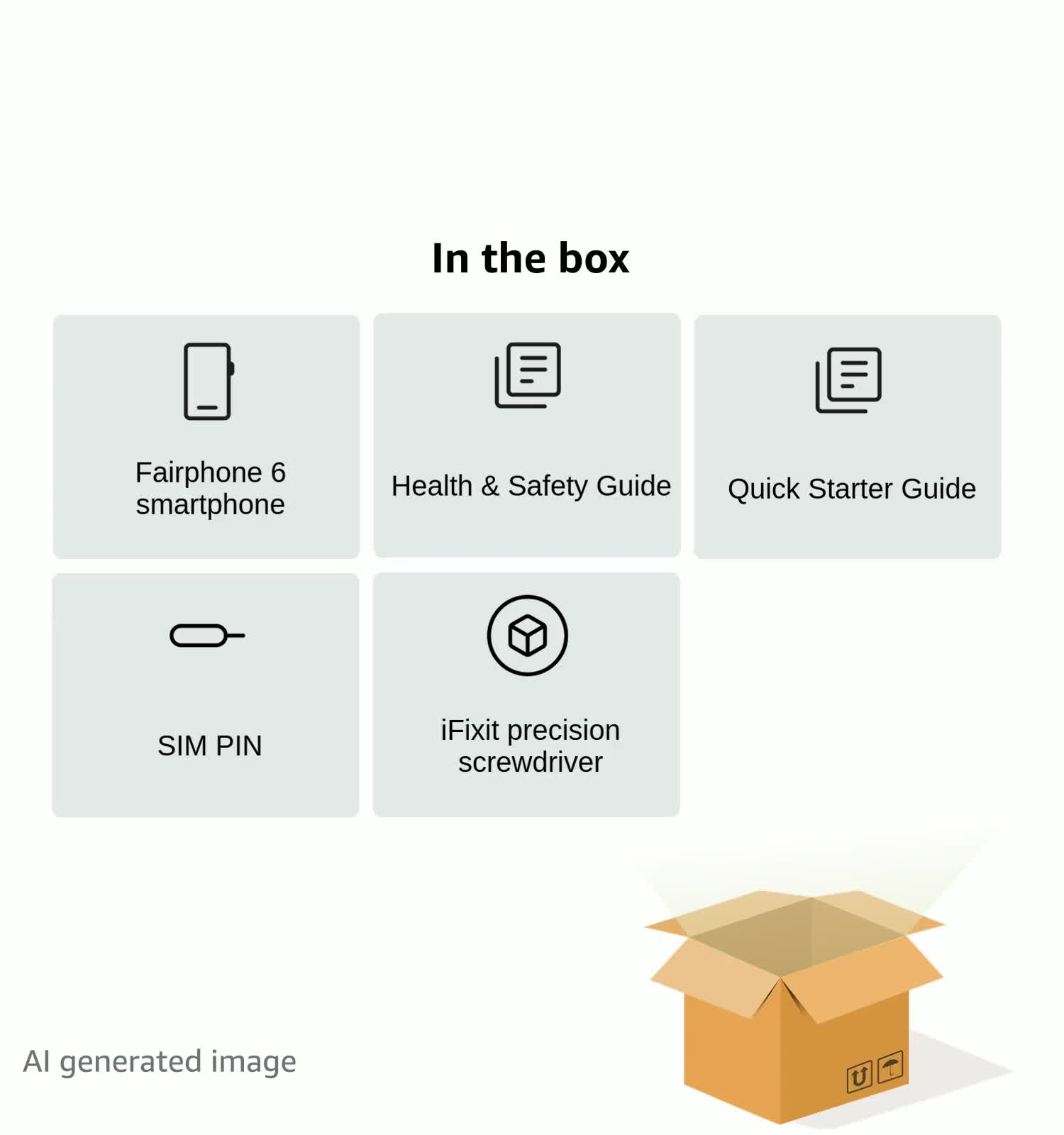 Fairphone Gen. 6 (reparierbares, nachhaltiges und langlebiges Smartphone (6,31"-Display, 50-MP-Dual-Kamera, 8GB/256GB, 4415 mAh, Android 16)) inkl. iFixit Schraubendreher 9