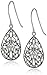 Sterling Silver Oxidized Celtic Cross Teardrop Earrings