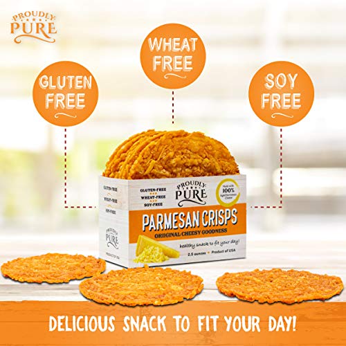 Proudly Pure Parmesan Cheese Crisps Keto Snacks Zero Carb Crunchy